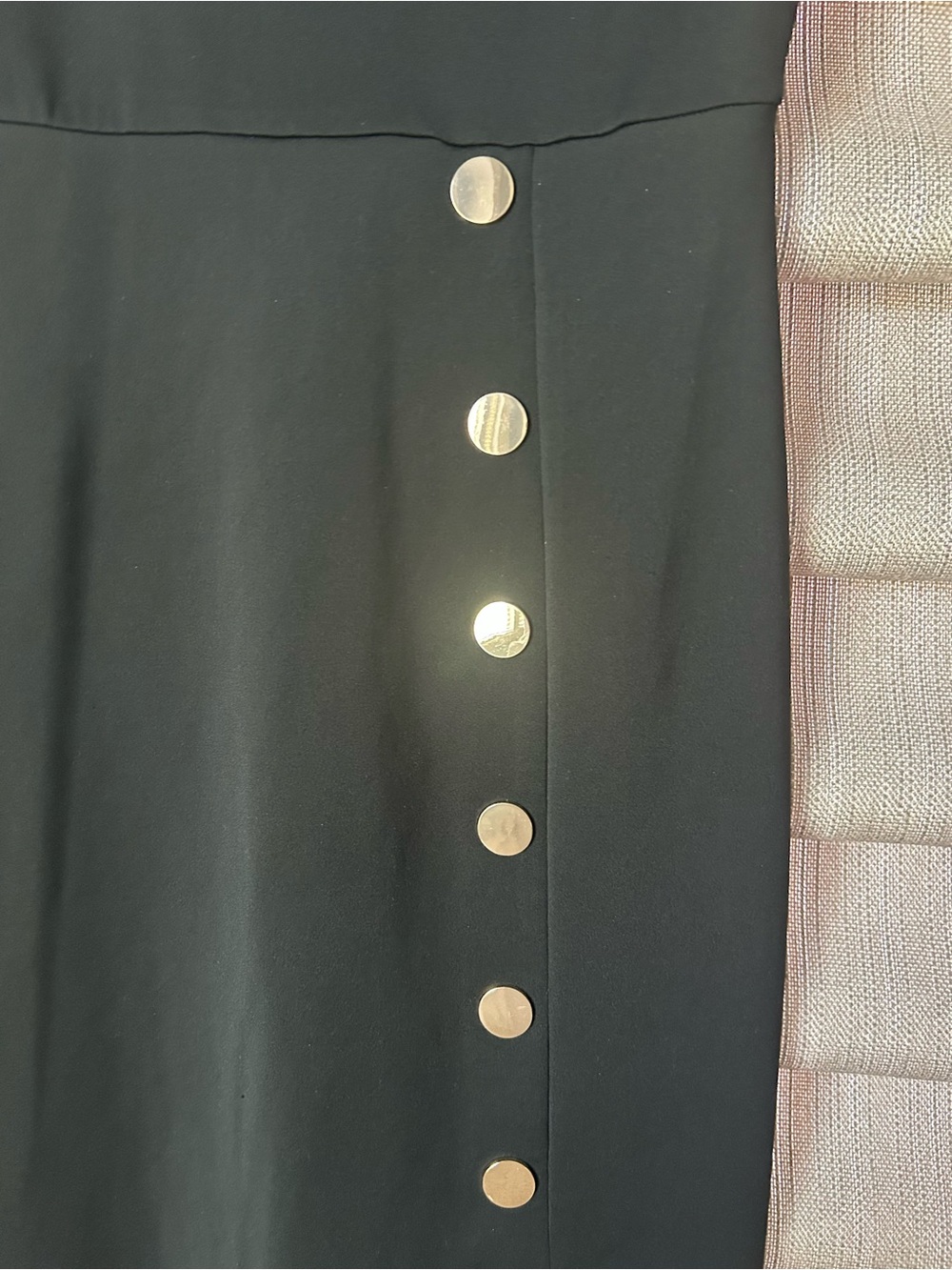 Rachel Parcell Black Short-Sleeve Button-Front Midi Dress - Picture 2 of 5